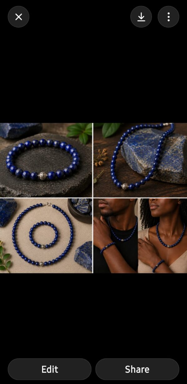 IMG-20260701-WA0014 Lapis Lazuli Custom Bracelet & Necklace Set